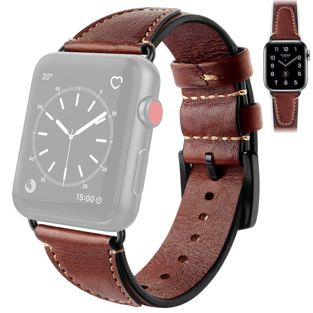 Retro Breathable Top Layer Cowhide Genuine Leather Strap Watch Band for Apple Watch Ultra 49mm Ultra 2 49mm Series 9 45mm SE (2023) 44mm Series 8 45mm 7 45mm 6 5 4 SE 44mm SE (2022) 44mm 3 2 1 42mm Retro Breathable Top Layer Cowhide Genuine Leather Strap Watch Band for Apple Watch Ultra 49mm Ultra 2 49mm Series 9 45mm SE (2023) 44mm Series 8 45mm 7 45mm 6 5 4 SE 44mm SE (2022) 44mm 3 2 1 42mm